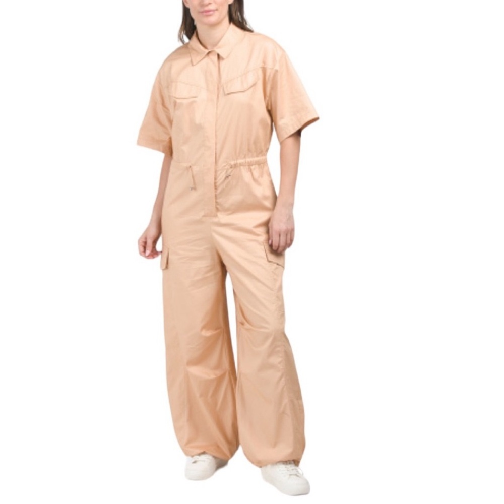 NWT Zara Cotton Jumpsuit in Color Mango
